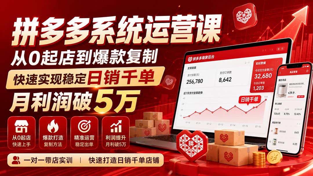 拼多多系统运营课-无水印(更新9月-鑫梵淘轻创网