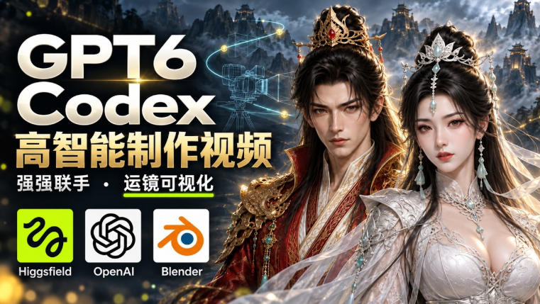 GPT-6 Astra×Codex高智能制作视频!联手Higgsfield,运镜可视化实战-鑫梵淘轻创网