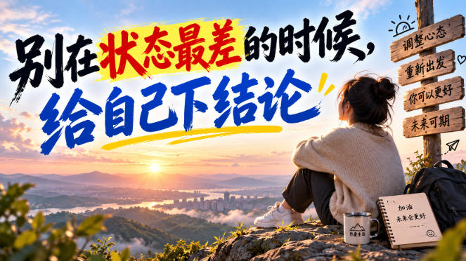 某公众号付费文章：别在状态最差的时候，给自己下结论-鑫梵淘轻创网