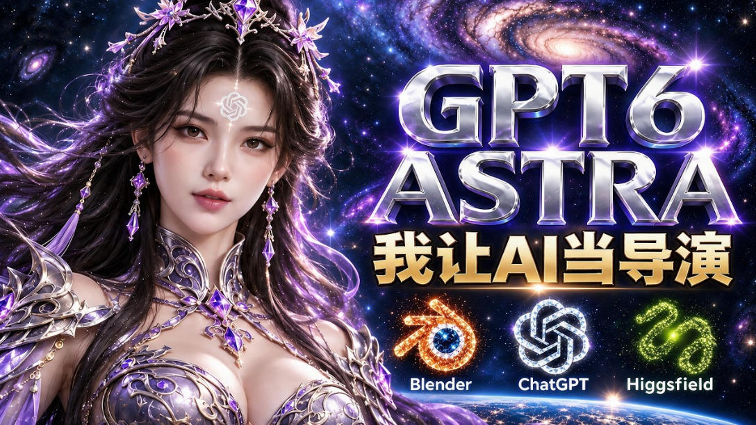 让GPT-6 Astra当导演！Higgsfield和Blender实战打造30秒玄幻精准运镜短片！-鑫梵淘轻创网