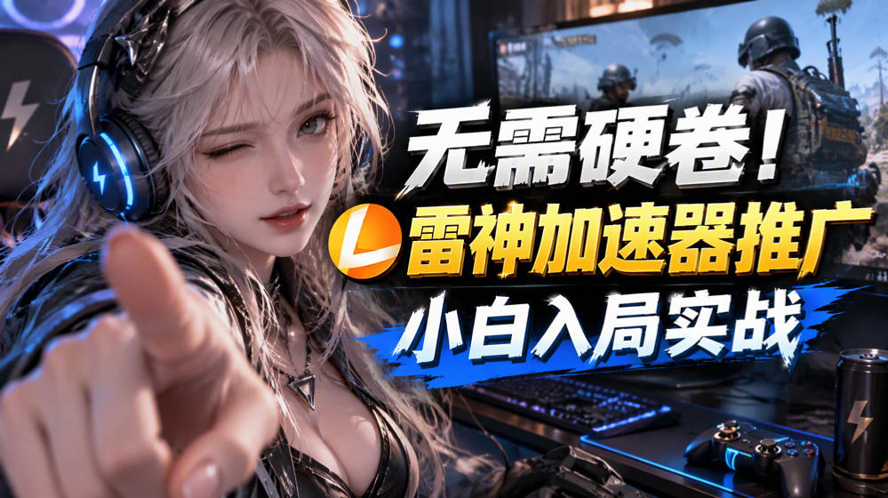 无需硬卷!雷神加速器推广,小白入局实战一天也能几十r-鑫梵淘轻创网
