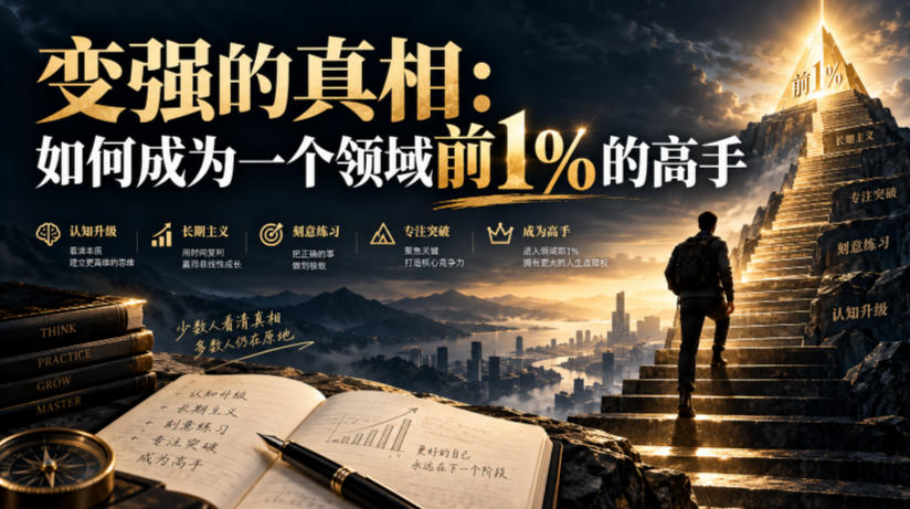付费文章：变强的真相：如何成为一个领域前1%的高手-鑫梵淘轻创网