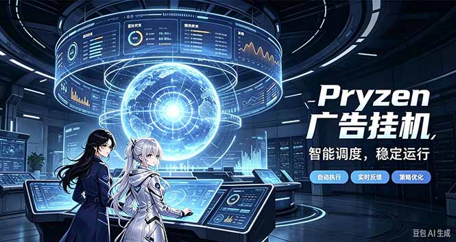 Pryzen广告全自动挂机给自己一个交代，门槛低，零基础小白也可以快速上手-鑫梵淘轻创网