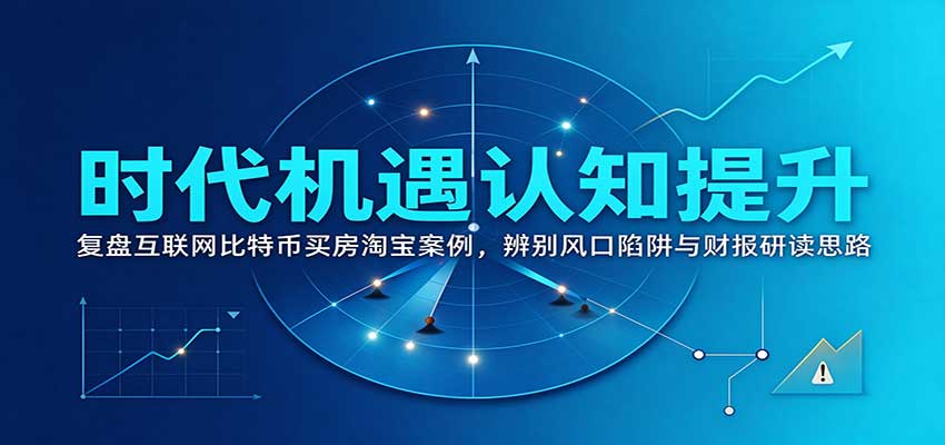 时代机遇认知提升：复盘互联网比特币买房淘宝案例，辨别风口陷阱与财报研读思路-鑫梵淘轻创网