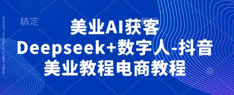 美业AI获客Deepseek+数字人-抖音美业教程电商教程-鑫梵淘轻创网